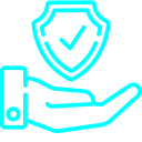 Hand icon - trusted security illustration